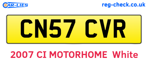 CN57CVR are the vehicle registration plates.