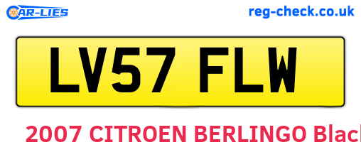 LV57FLW are the vehicle registration plates.