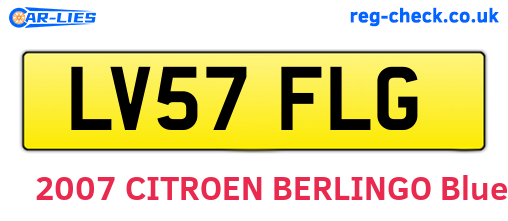 LV57FLG are the vehicle registration plates.