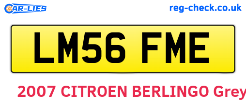 LM56FME are the vehicle registration plates.