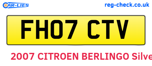 FH07CTV are the vehicle registration plates.