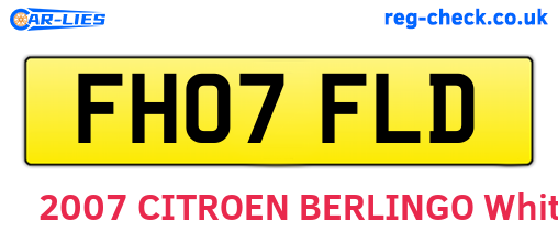 FH07FLD are the vehicle registration plates.