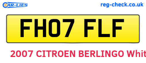 FH07FLF are the vehicle registration plates.
