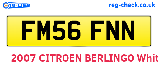 FM56FNN are the vehicle registration plates.