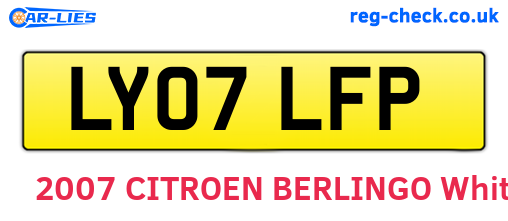 LY07LFP are the vehicle registration plates.