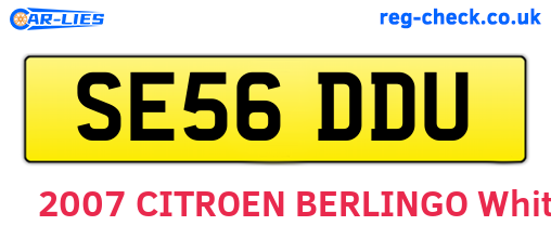 SE56DDU are the vehicle registration plates.