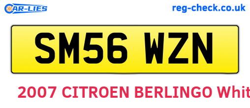 SM56WZN are the vehicle registration plates.