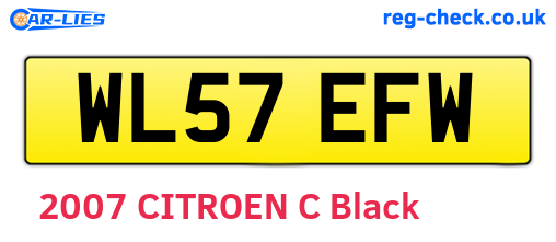 WL57EFW are the vehicle registration plates.