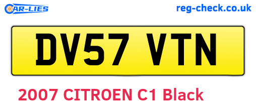 DV57VTN are the vehicle registration plates.