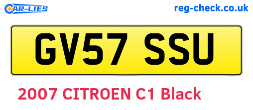 GV57SSU are the vehicle registration plates.