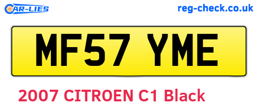 MF57YME are the vehicle registration plates.