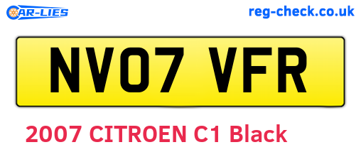NV07VFR are the vehicle registration plates.