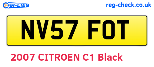 NV57FOT are the vehicle registration plates.