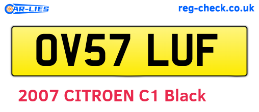 OV57LUF are the vehicle registration plates.