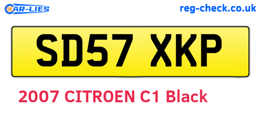 SD57XKP are the vehicle registration plates.