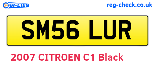 SM56LUR are the vehicle registration plates.