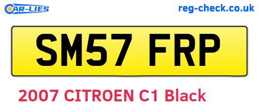 SM57FRP are the vehicle registration plates.