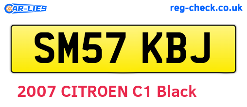 SM57KBJ are the vehicle registration plates.