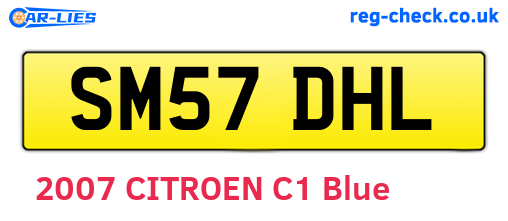 SM57DHL are the vehicle registration plates.