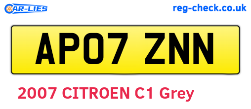 AP07ZNN are the vehicle registration plates.