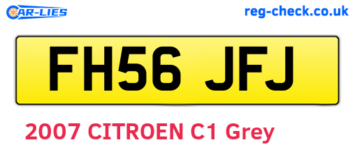 FH56JFJ are the vehicle registration plates.