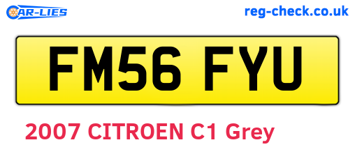 FM56FYU are the vehicle registration plates.