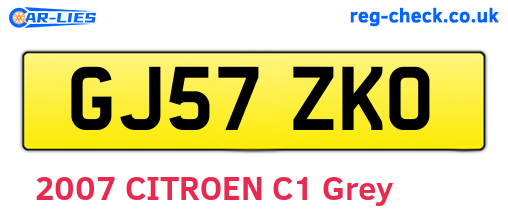 GJ57ZKO are the vehicle registration plates.