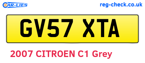 GV57XTA are the vehicle registration plates.
