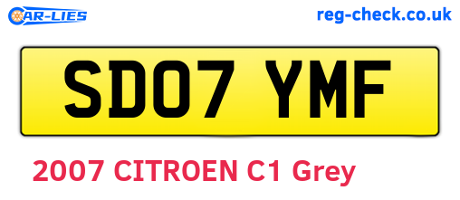 SD07YMF are the vehicle registration plates.