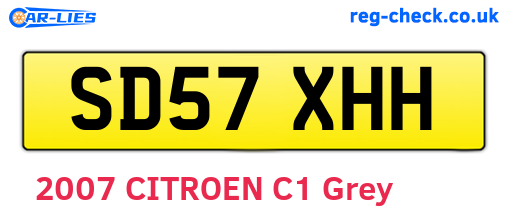 SD57XHH are the vehicle registration plates.