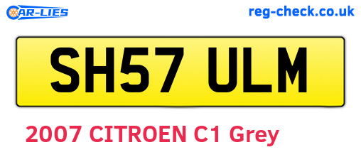 SH57ULM are the vehicle registration plates.