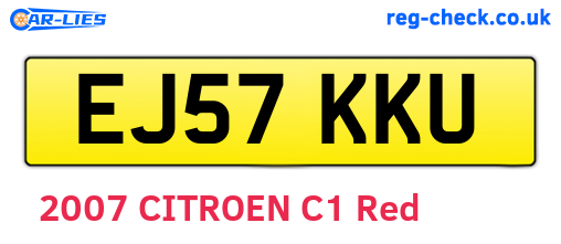 EJ57KKU are the vehicle registration plates.