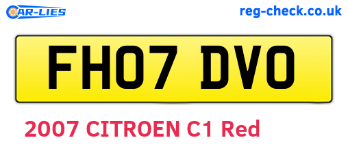 FH07DVO are the vehicle registration plates.