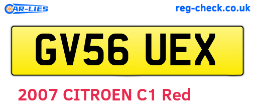 GV56UEX are the vehicle registration plates.
