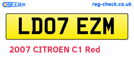 LD07EZM are the vehicle registration plates.
