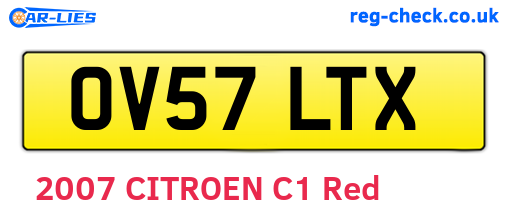 OV57LTX are the vehicle registration plates.