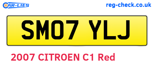 SM07YLJ are the vehicle registration plates.