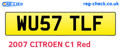 WU57TLF are the vehicle registration plates.