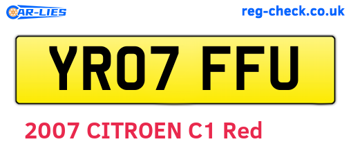 YR07FFU are the vehicle registration plates.