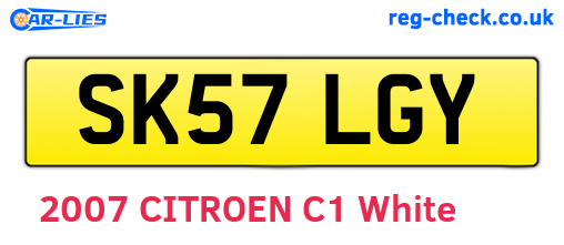 SK57LGY are the vehicle registration plates.