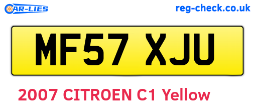 MF57XJU are the vehicle registration plates.