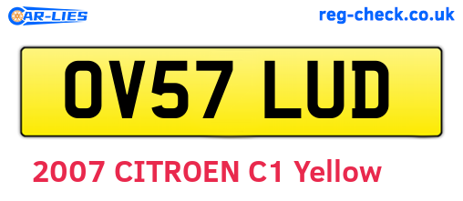 OV57LUD are the vehicle registration plates.