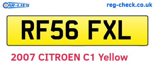 RF56FXL are the vehicle registration plates.
