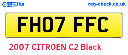 FH07FFC are the vehicle registration plates.
