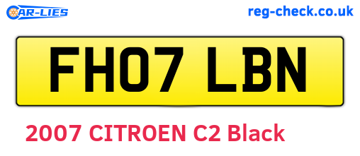 FH07LBN are the vehicle registration plates.