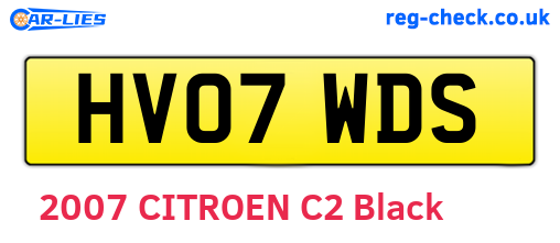 HV07WDS are the vehicle registration plates.