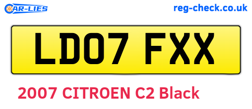 LD07FXX are the vehicle registration plates.