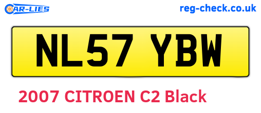 NL57YBW are the vehicle registration plates.