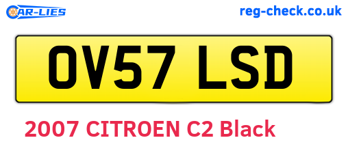 OV57LSD are the vehicle registration plates.