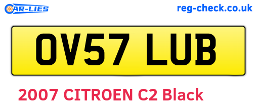 OV57LUB are the vehicle registration plates.
